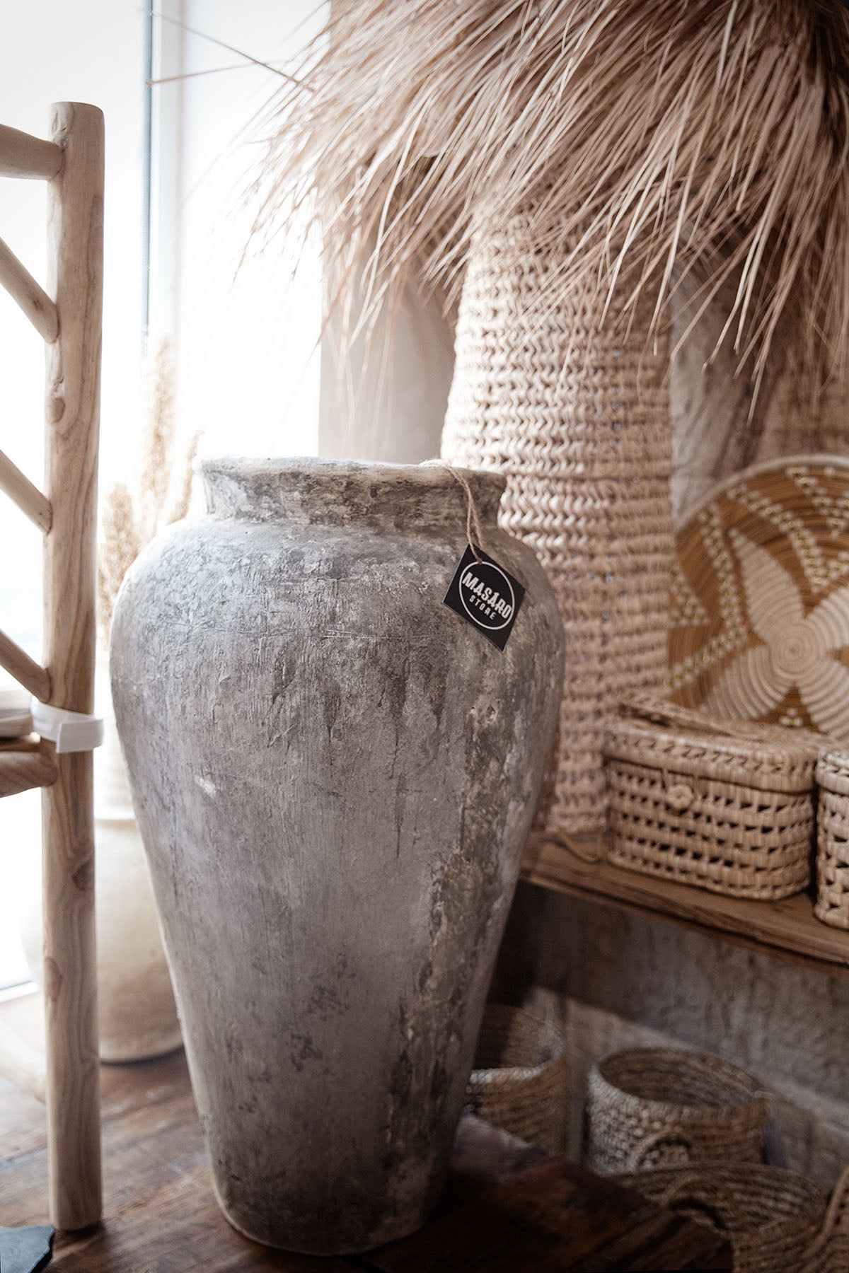 Amfora Cement šedá mat 80cm