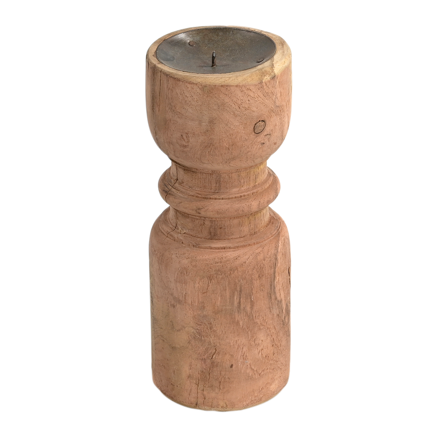Dřevěný svícen Teak 27cm