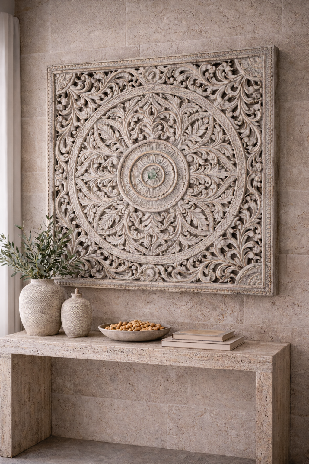 Ručně vyřezávaný dekorativní panel 150cm