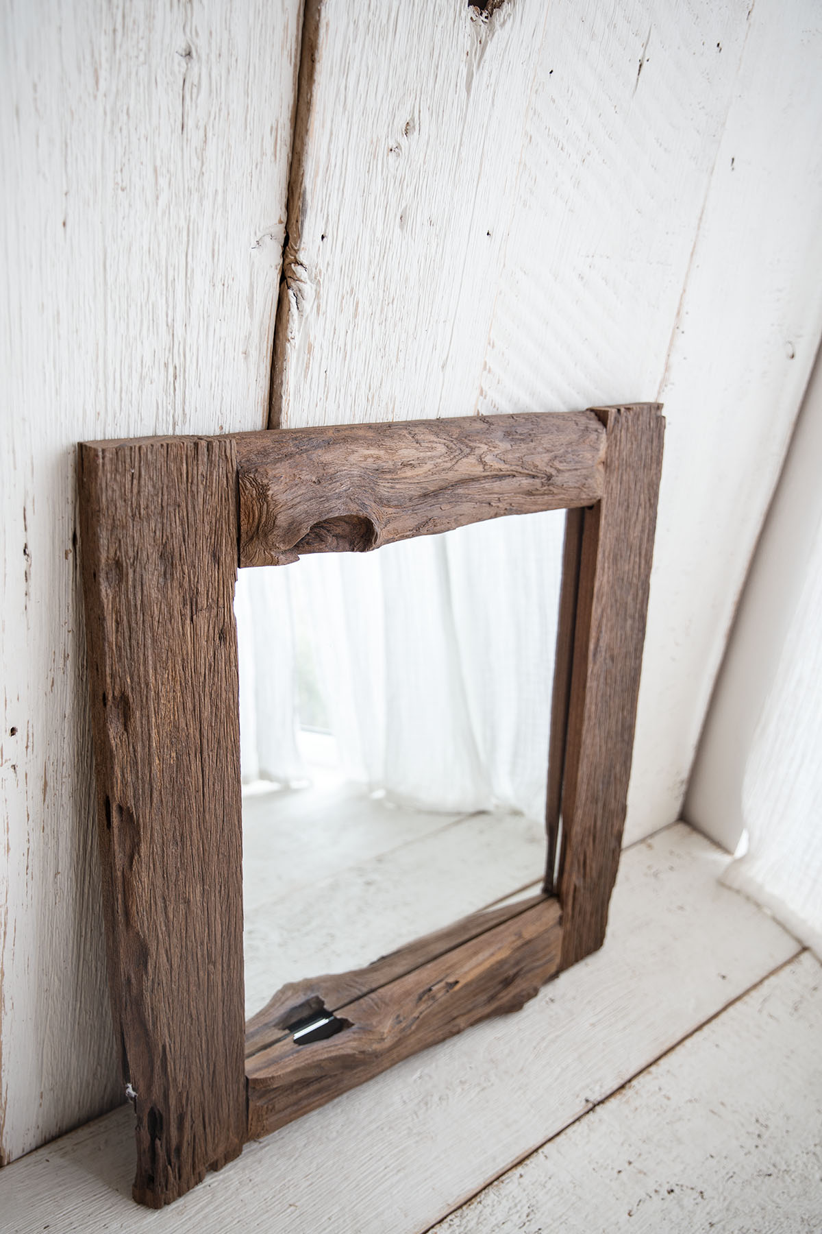 Zrcadlo Teak 80x80cm