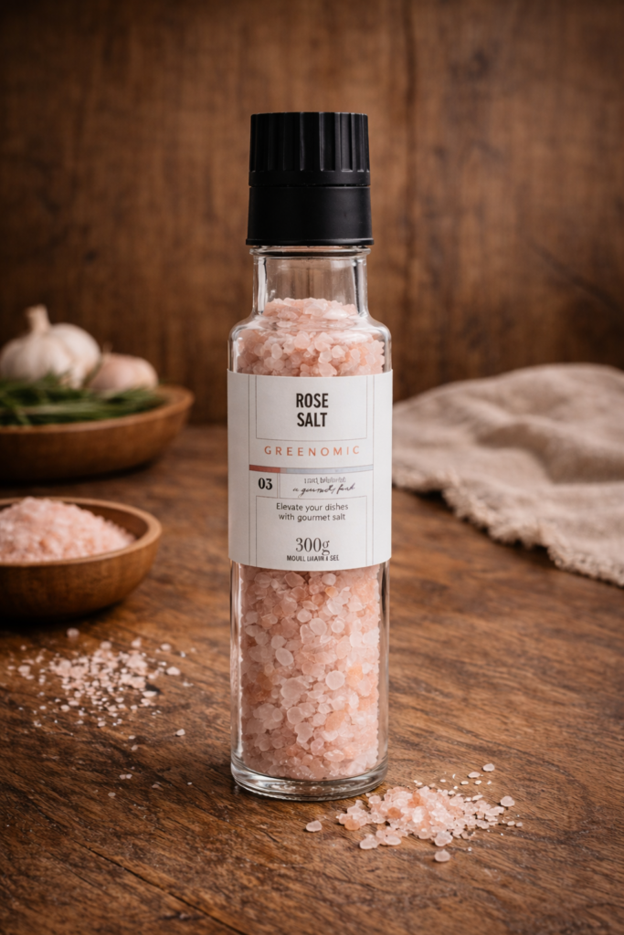 Růžová krystalická sůl – mlýnek